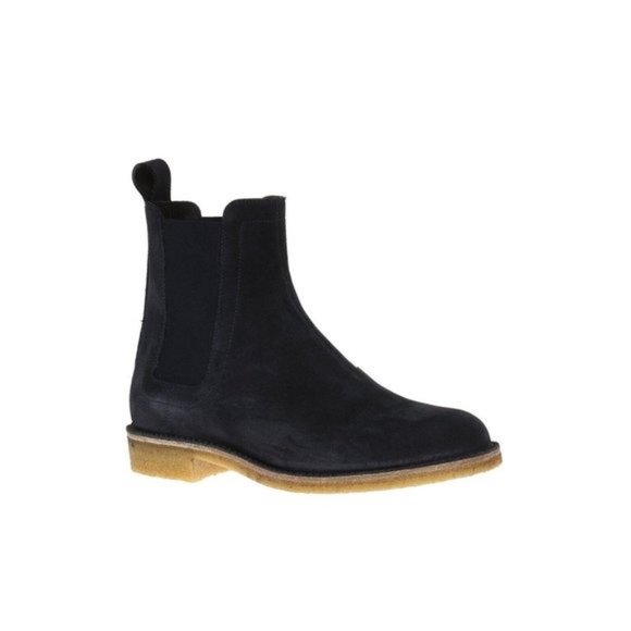 NEW $820 Bottega Veneta Blue Calf Suede Ankle Boots 44 Eu 312345 main image 6